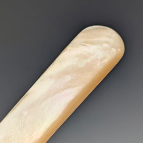 1881年頃 英国アンティーク 白蝶貝ハンドル デザートカトラリー10ペアセット 木箱入り